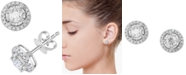 EFFY Collection EFFY&reg; Diamond Halo Stud Earrings (1/2 ct. t.w.) in 14k White Gold